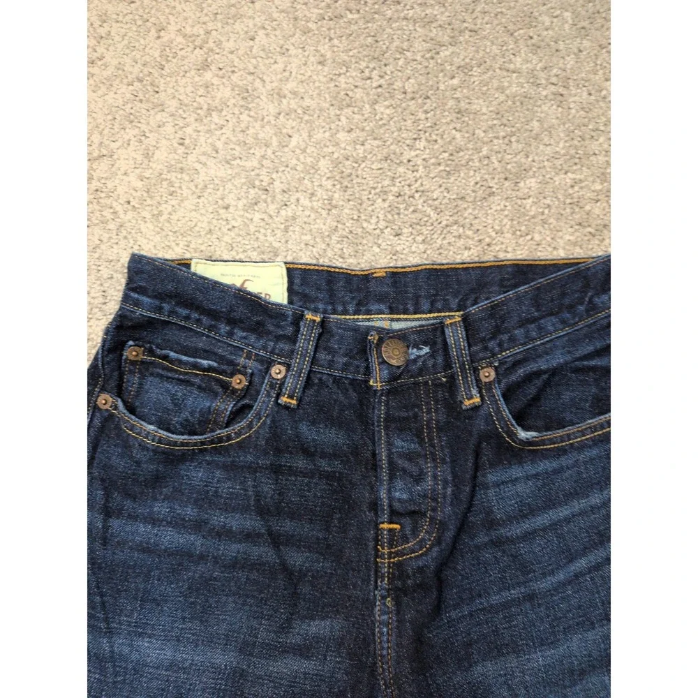Hollister Epic Flex Straight Leg Dark‎ Wash Denim Jeans Mens 28x30 Indigo